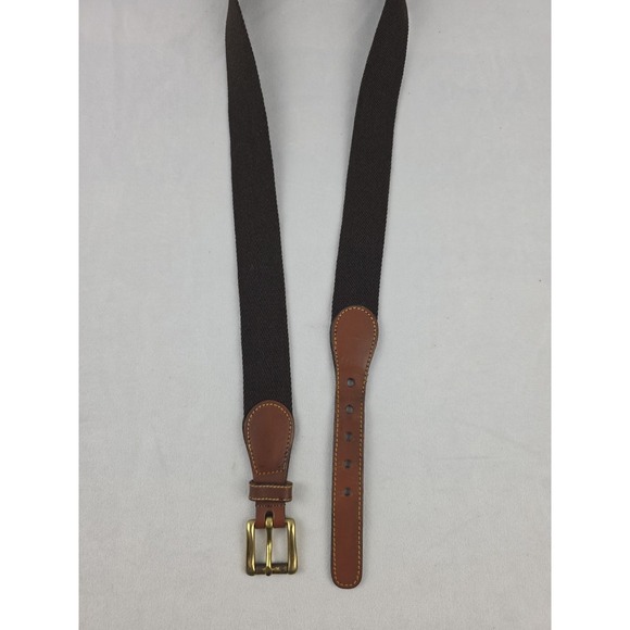 Dooney & Bourke Accessories - DOONEY & BOURKE  Surcingle Brown Leather Wool Web Brass Buckle USA 36
